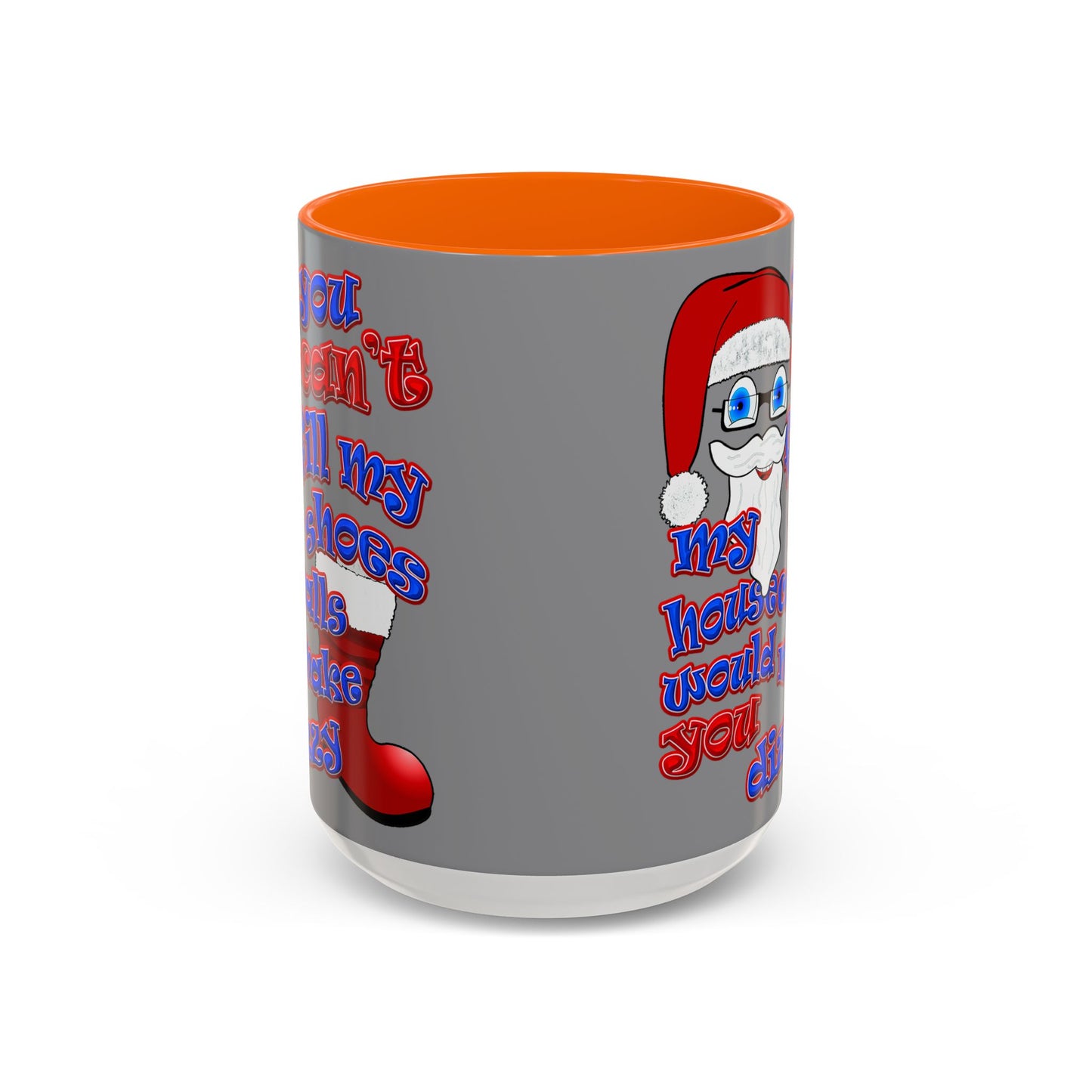 santa's shoes - Accent Mug (grey)
