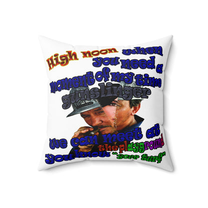 high noon - Spun Polyester Square Pillow - (white)