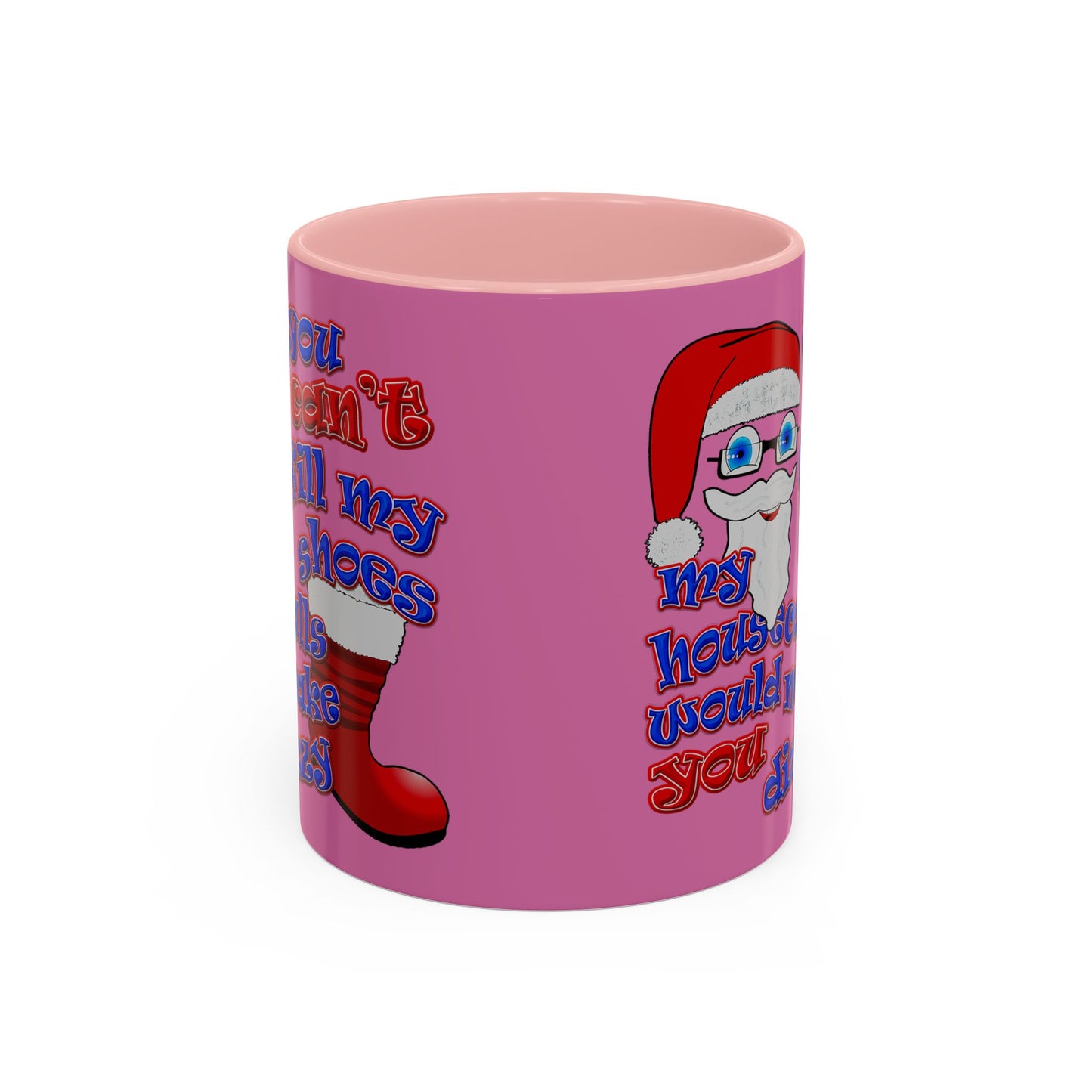 santa's shoes - Accent Mug (light pink)