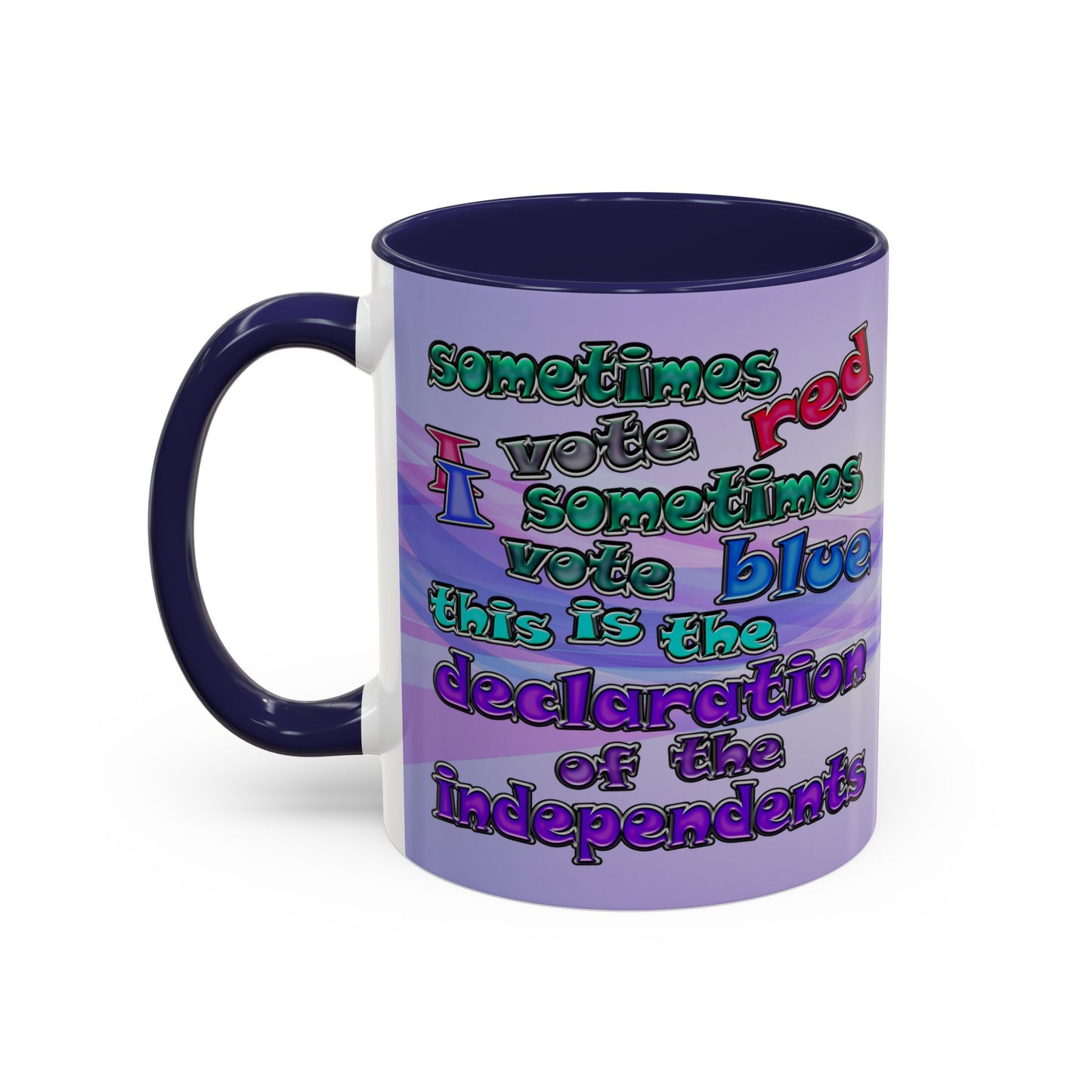 declaration of the independents - Accent Mug (light blue-pink wave)