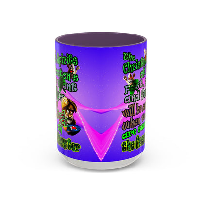 christmas spirits of boston - Accent Mug (purple-pink wave)