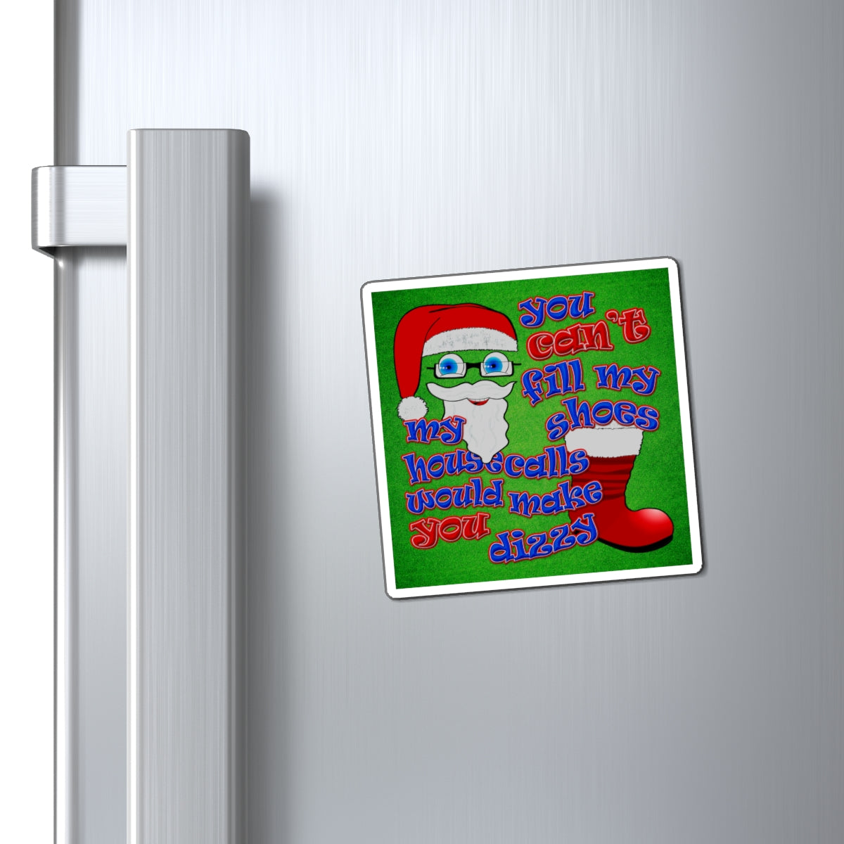 santa's shoes - Magnets - (green turf)