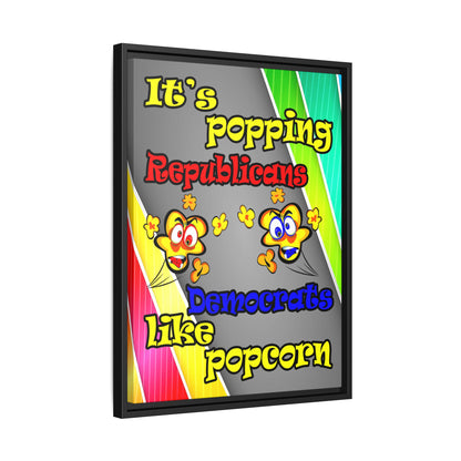 popping like popcorn - framed canvas art (rainbow split)