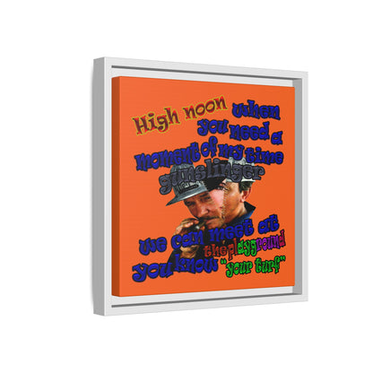 high noon - framed canvas art (orange)