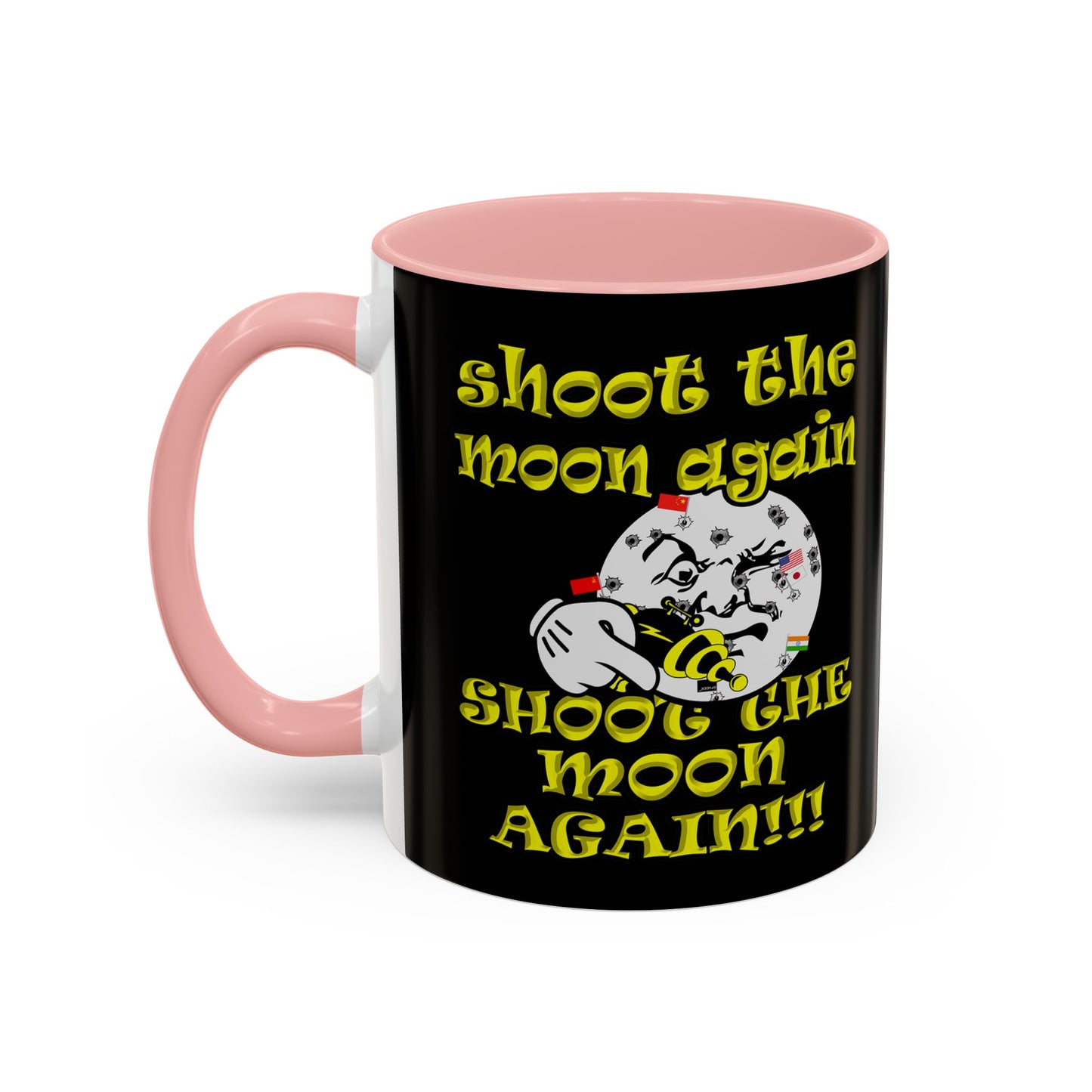 shoot the moon again - Accent Mug (black)