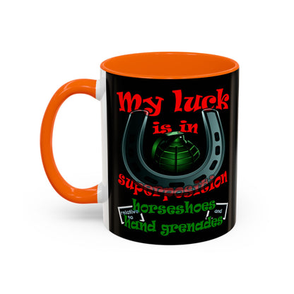 my luck - Accent Mug (black)