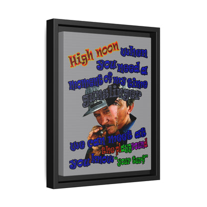 high noon - framed canvas art (grey)