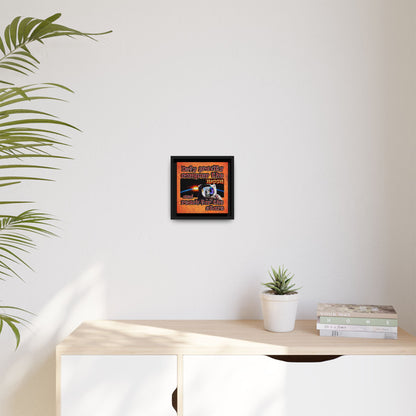 defy conquer reach - framed canvas art (burnt orange)