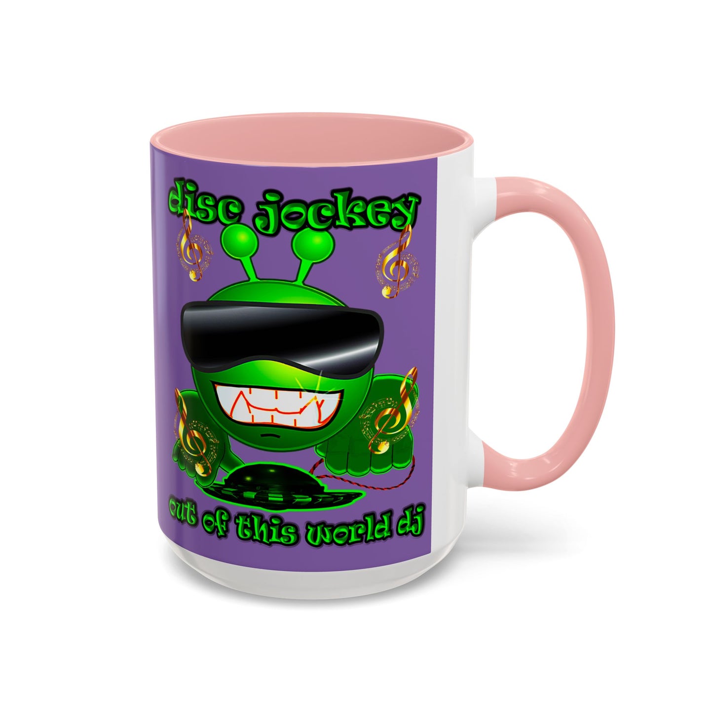 disc jockey - Accent Mug (light purple)