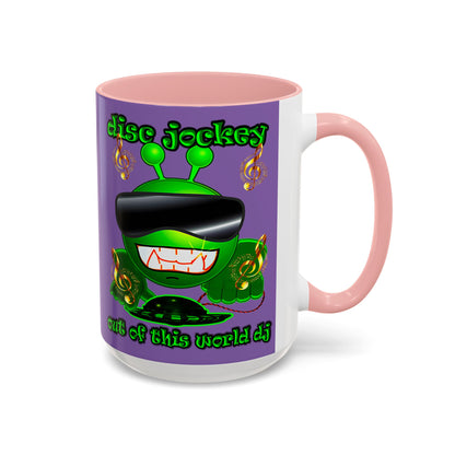 disc jockey - Accent Mug (light purple)