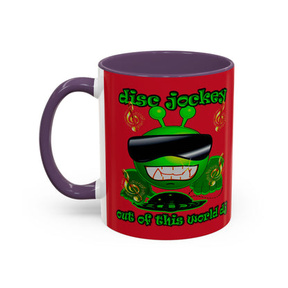 disc jockey - Accent Mug (dark red)