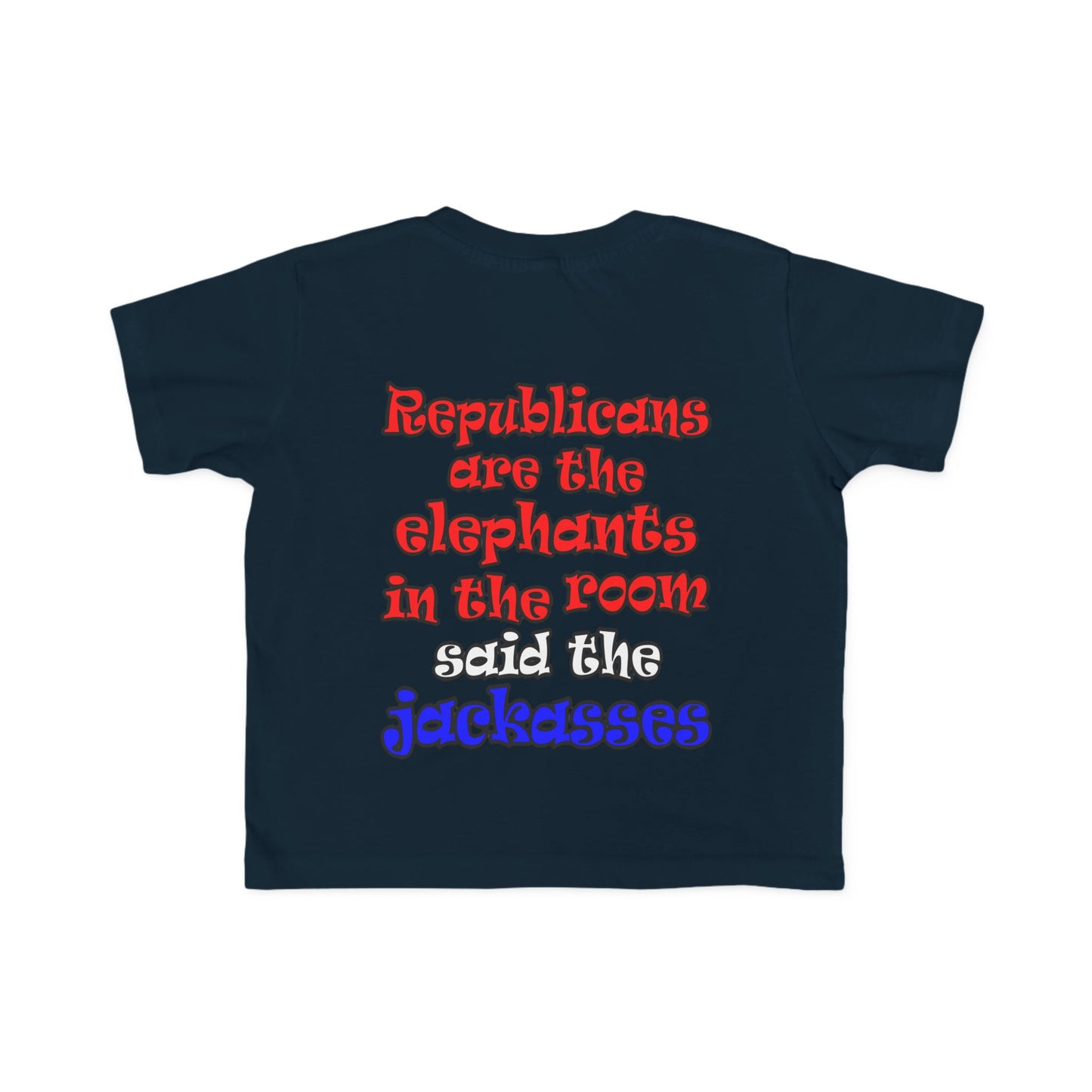 donkeys and elephants - Toddler's Fine Jersey Tee