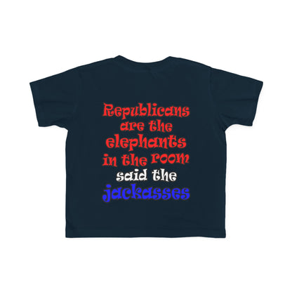 donkeys and elephants - Toddler's Fine Jersey Tee