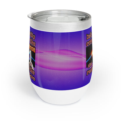defy conquer reach - Chill Wine Tumbler (purple-pink wave)