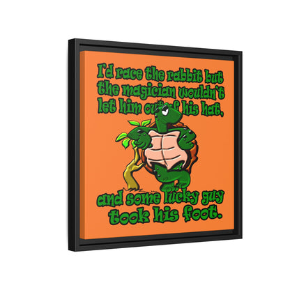turtle race - framed canvas art (crusta)