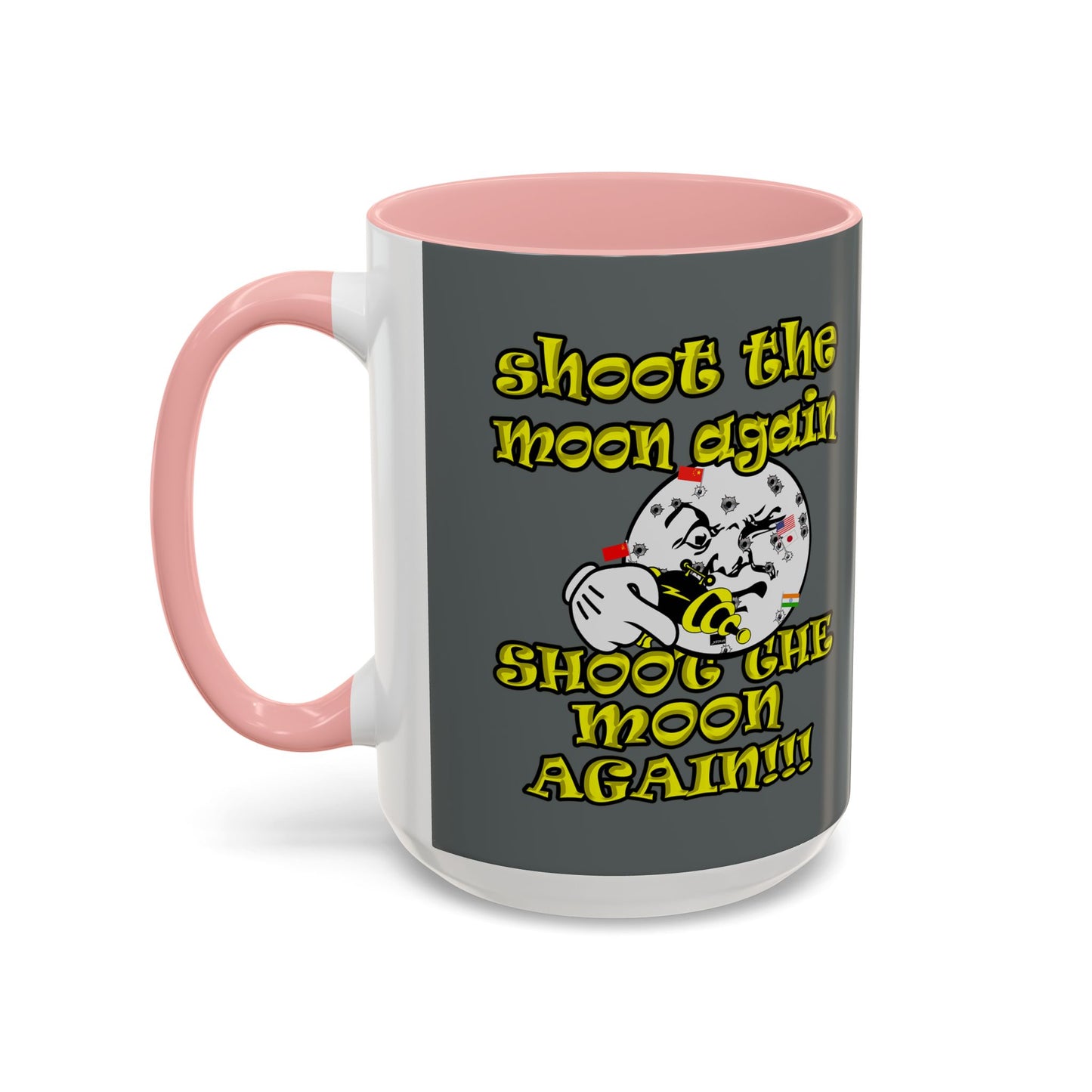 shoot the moon again - Accent Mug (dark grey)