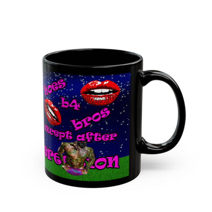 hoes b4 bros - Black Mug ('snoops' background)