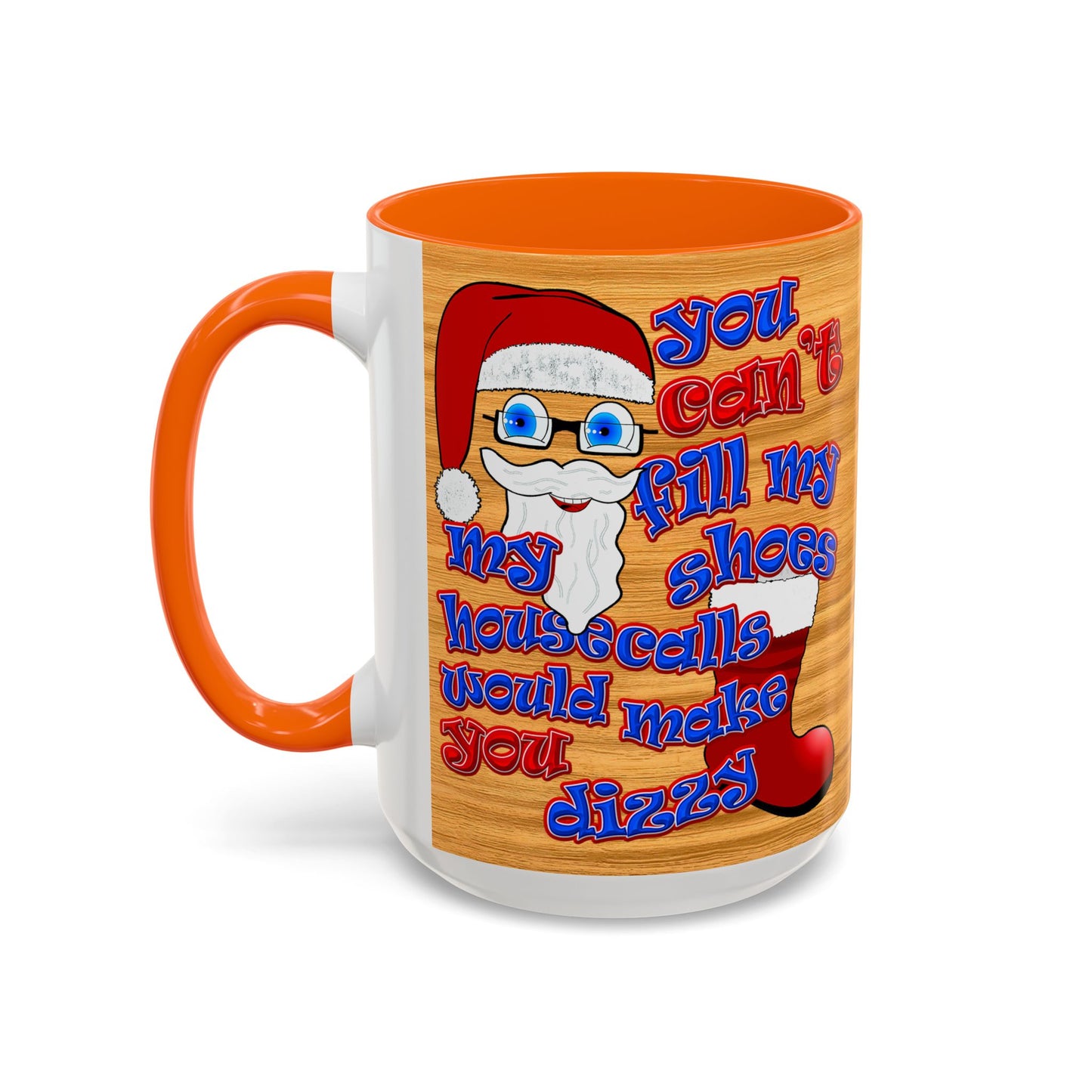 santa's shoes - Accent Mug (butterscotch wood finish)