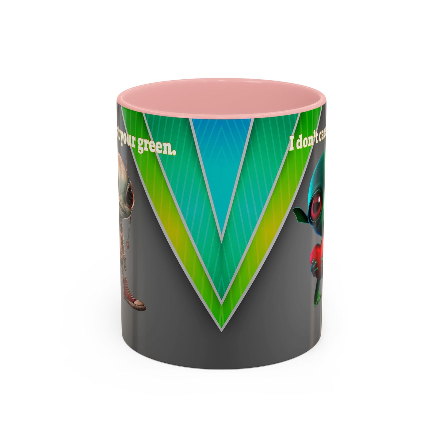 I don't care that your grey - Accent Mug (rainbow split)