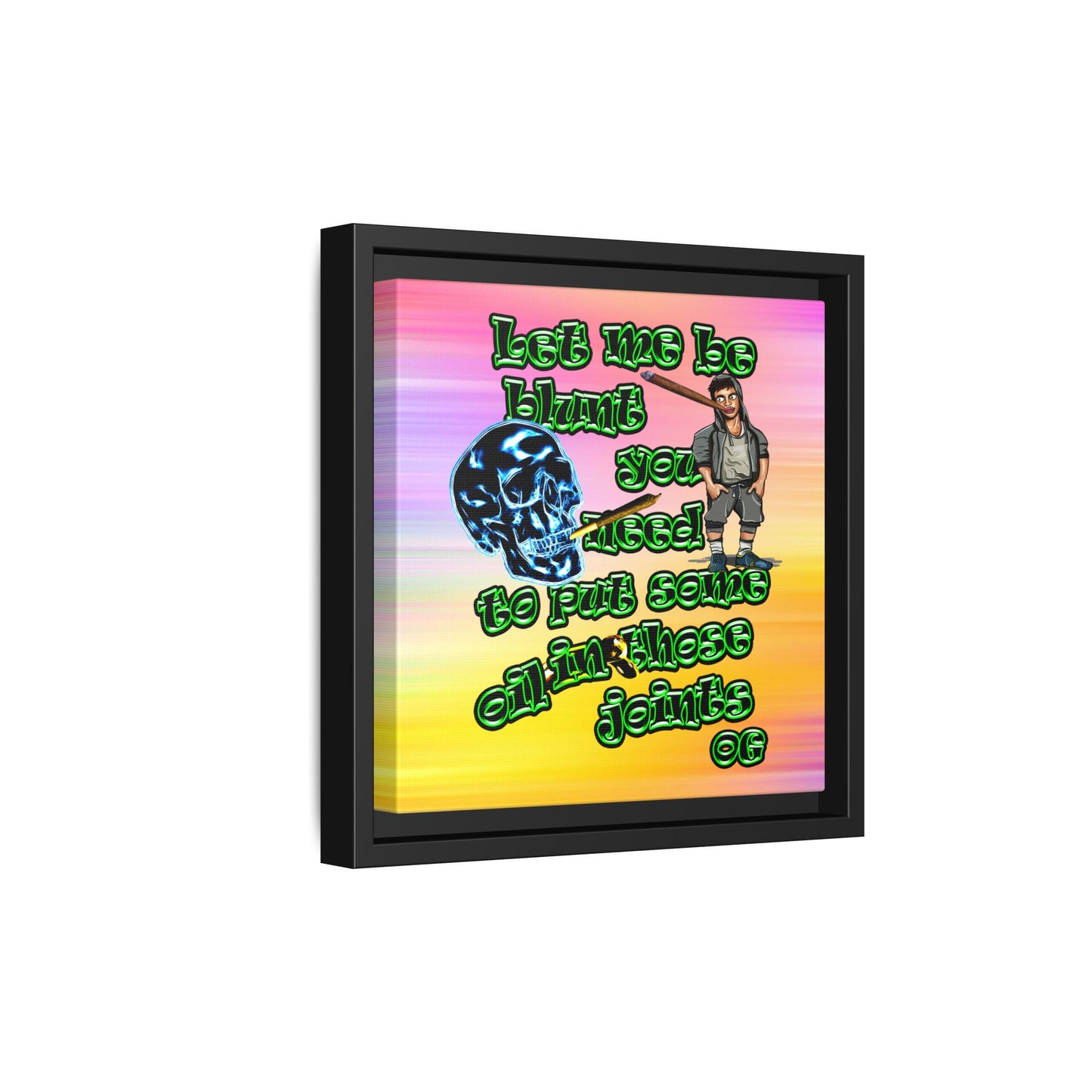 og - framed canvas art (color blur)