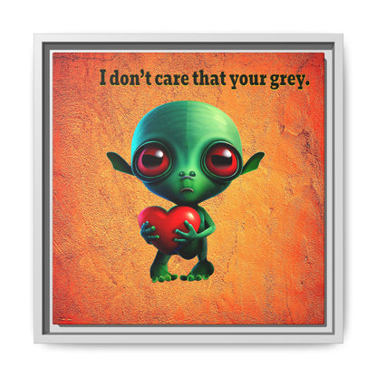 I don't care that your grey - framed canvas art (burnt orange)