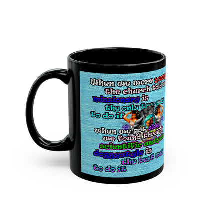 doggystyle - Black Mug (faded blue)