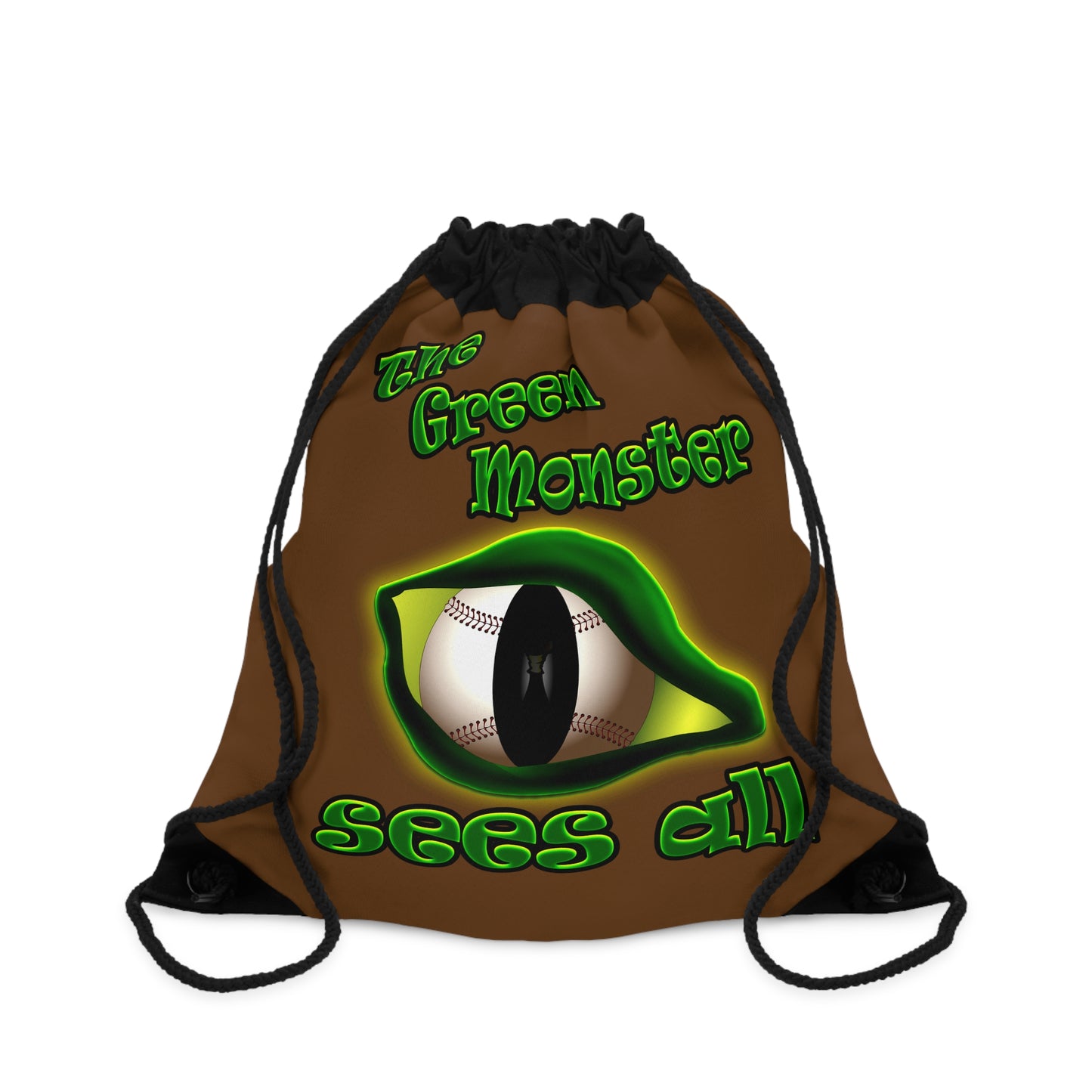 green monster - Drawstring Bag (brown)