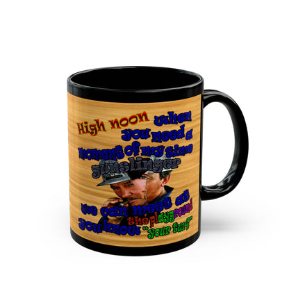 high noon - Black Mug (butterscotch wood finish)