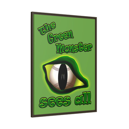 green monster - framed canvas art (green)