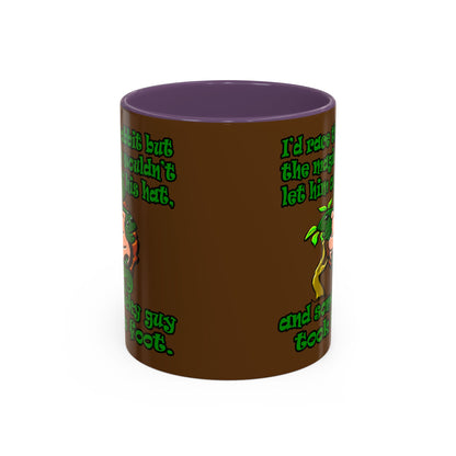 turtle race - Accent Mug (brown)