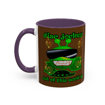 disc jockey - Accent Mug (brown)