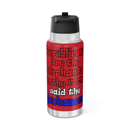 donkeys and elephants - Gator Tumbler, 32oz (dark red)