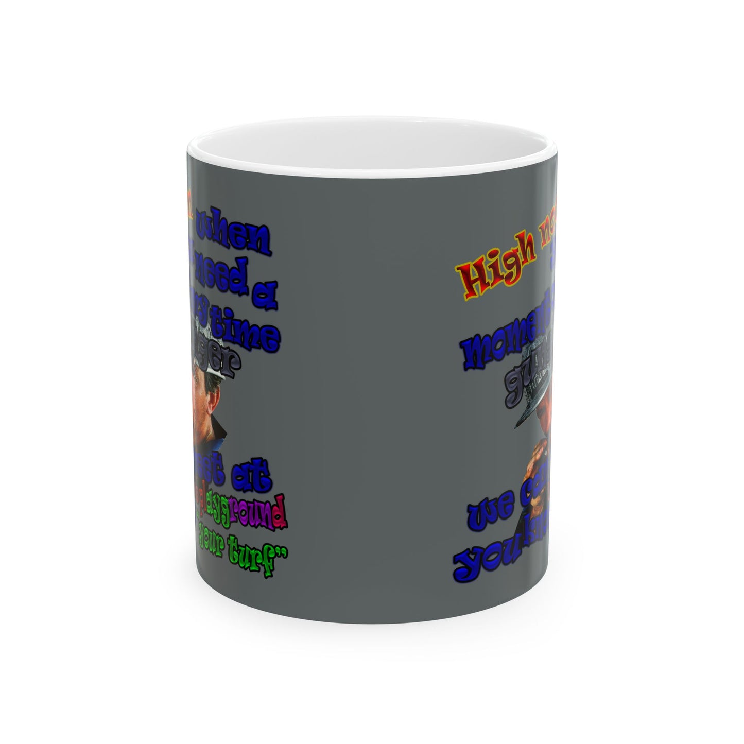 high noon - White Mug (dark grey)