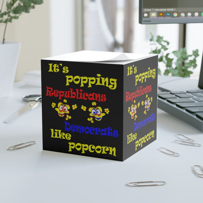 popping like popcorn - note cube (black)