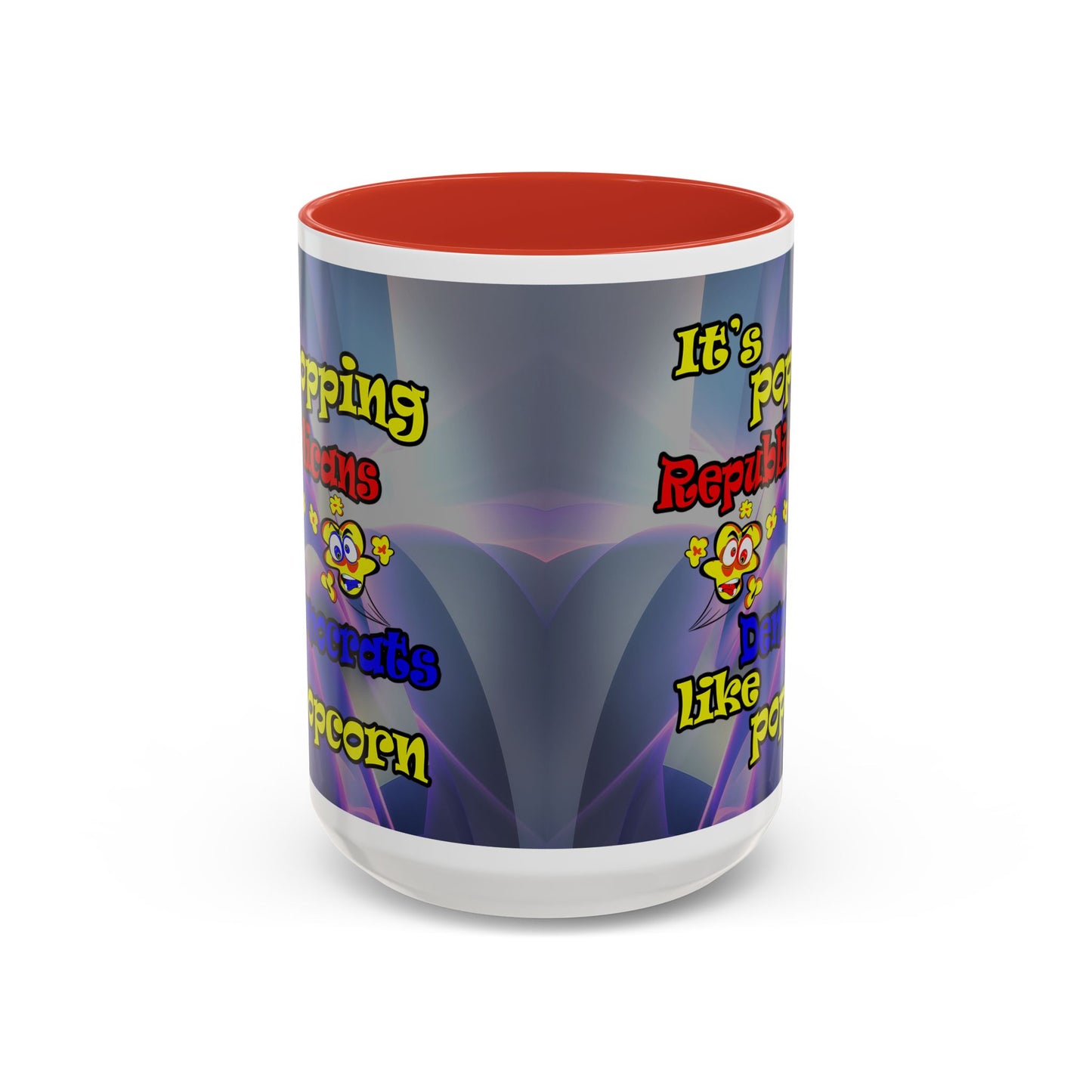 popping like popcorn - Accent Mug (grey-pink wave)