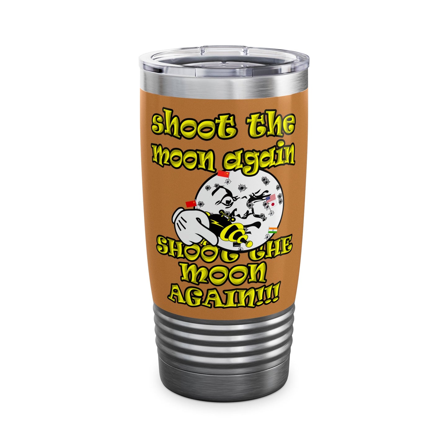 shoot the moon again - Ringneck Tumbler, 20oz (light brown)