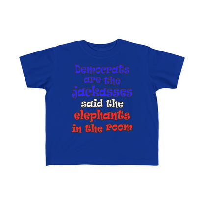 donkeys and elephants - Toddler's Fine Jersey Tee