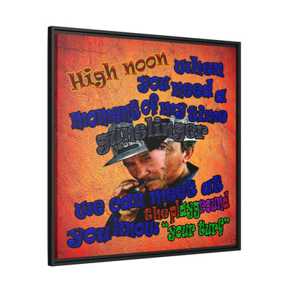 high noon - framed canvas art (burnt orange)