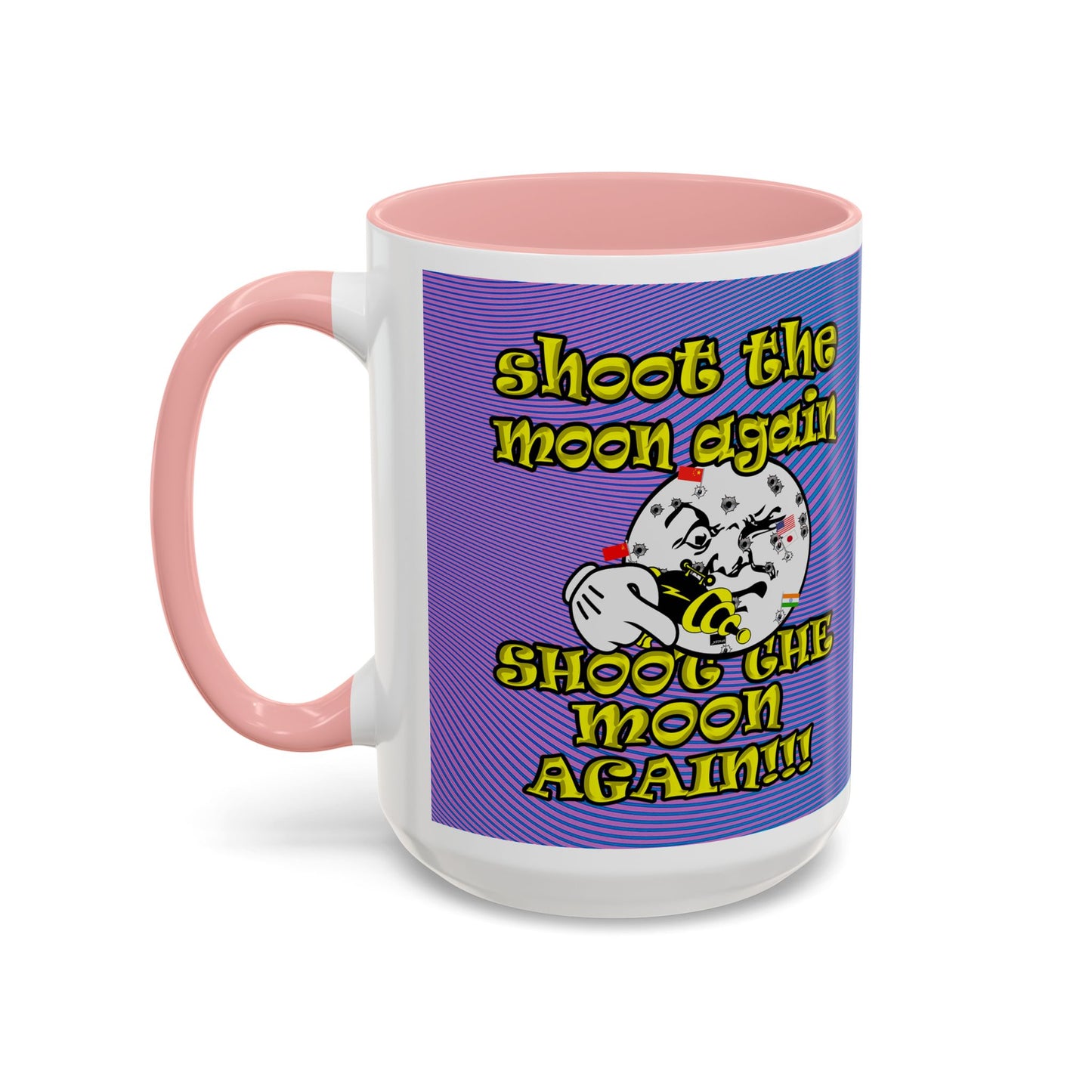 shoot the moon again - Accent Mug (light blue-purple wave)