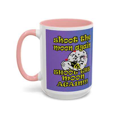 shoot the moon again - Accent Mug (light blue-purple wave)
