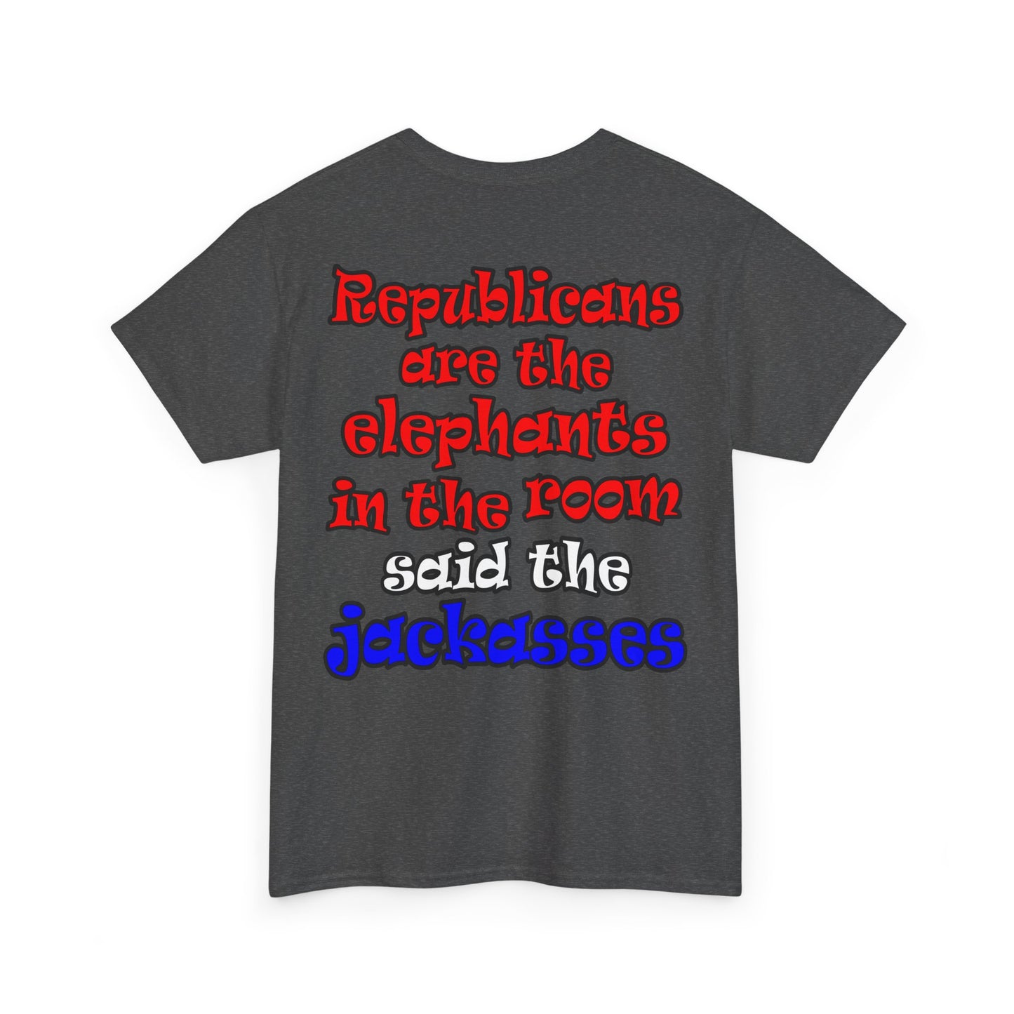 donkeys and elephants - Unisex Heavy Cotton Tee