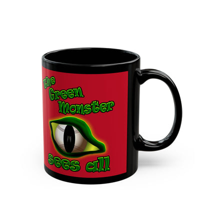 green monster - Black Mug (dark red)