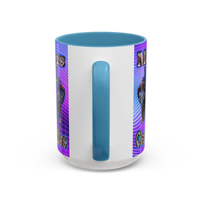 em cee squared - Accent Mug (purple wave)