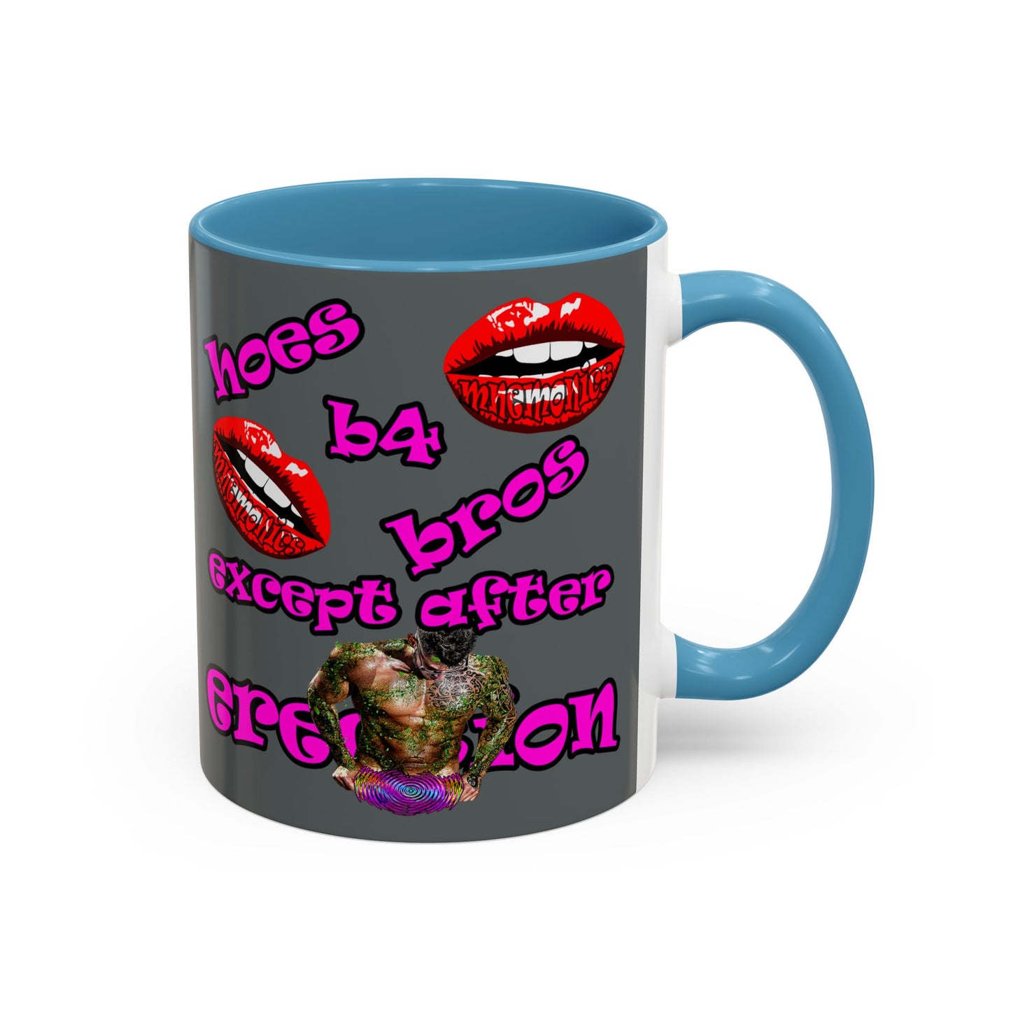 hoes b4 bros - Accent Mug (dark grey)
