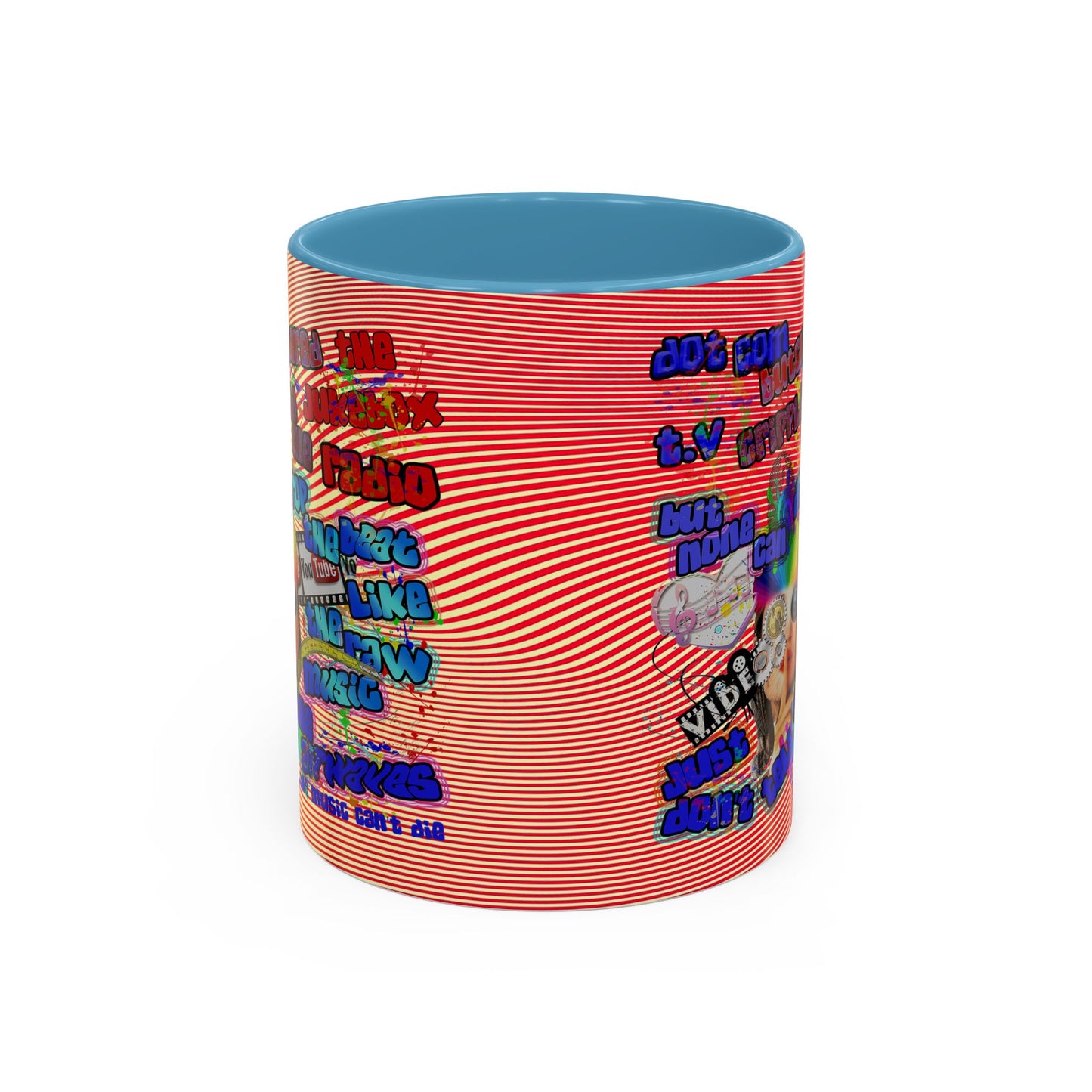 drop the beat - Accent Mug (yellow-orange wave)