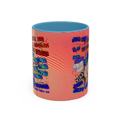 drop the beat - Accent Mug (yellow-orange wave)