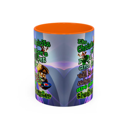 christmas spirits of boston - Accent Mug (grey-pink wave)