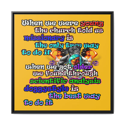 doggystyle - framed canvas art (yellow)