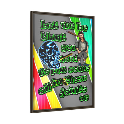 og - framed canvas art (rainbow split)