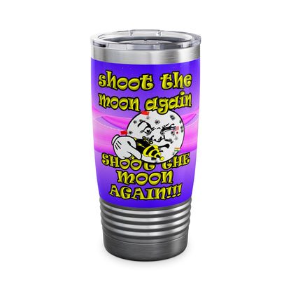 shoot the moon again - Ringneck Tumbler, 20oz (purple-pink wave)